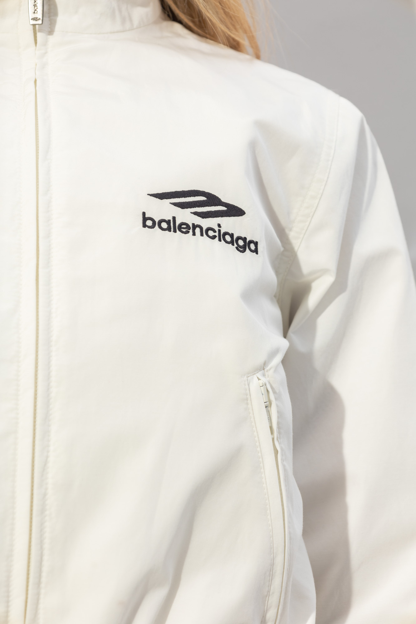 Balenciaga logo sales windbreaker jacket